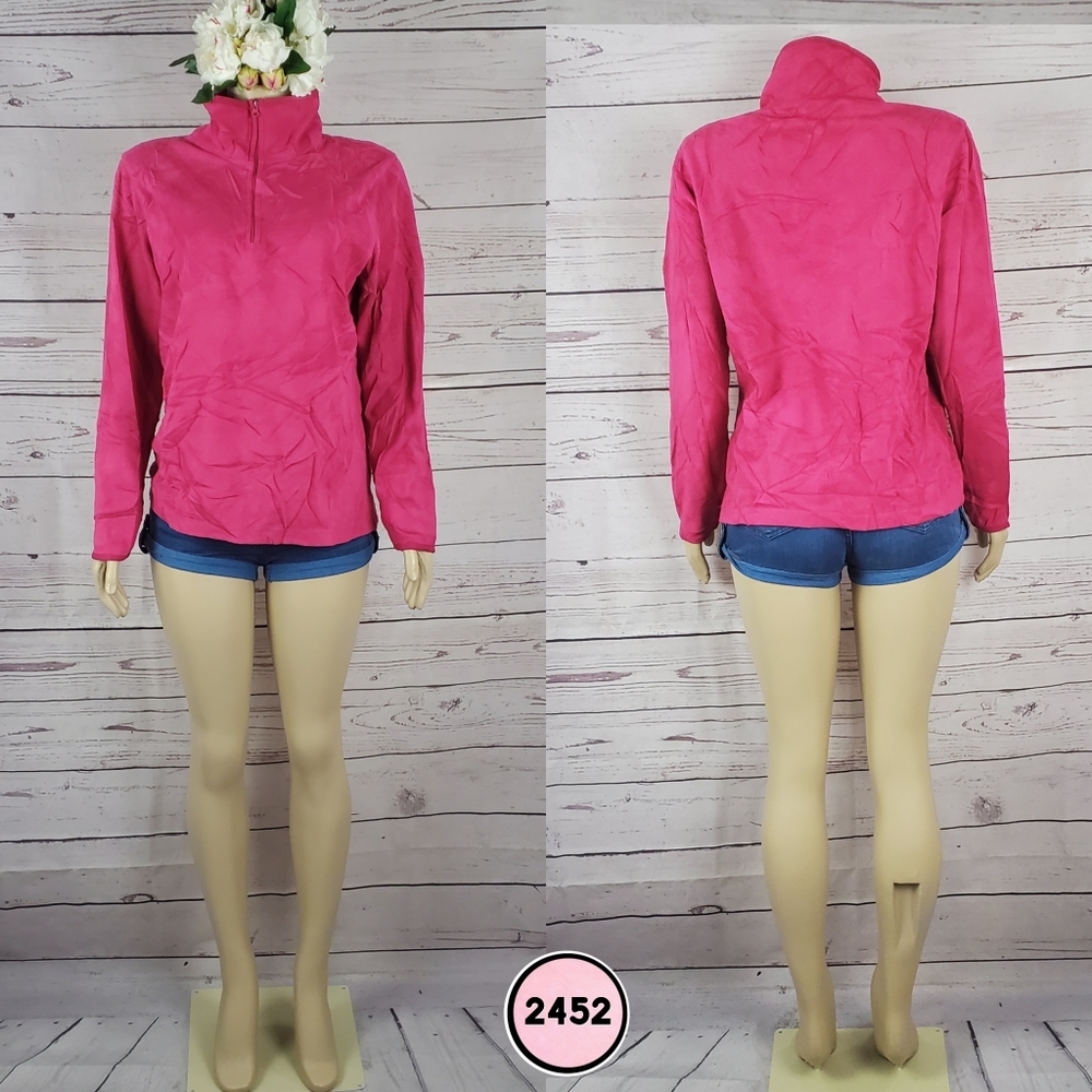 Old Navt Bright Pink Quarter Zip Lightweight Jacket Activewear Pullover